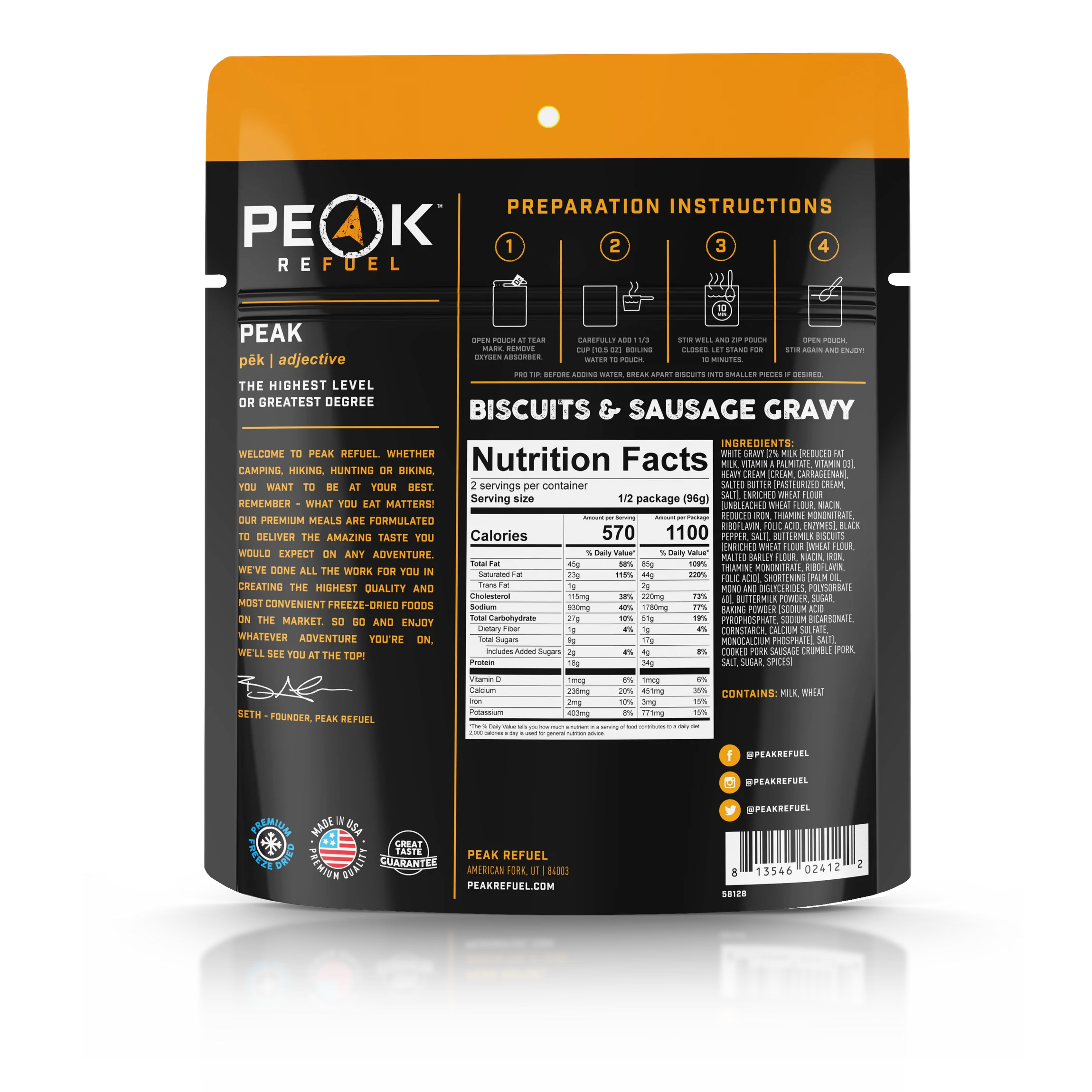 PEAK Refuel Biscuits & Sausage Gravy - Image 2