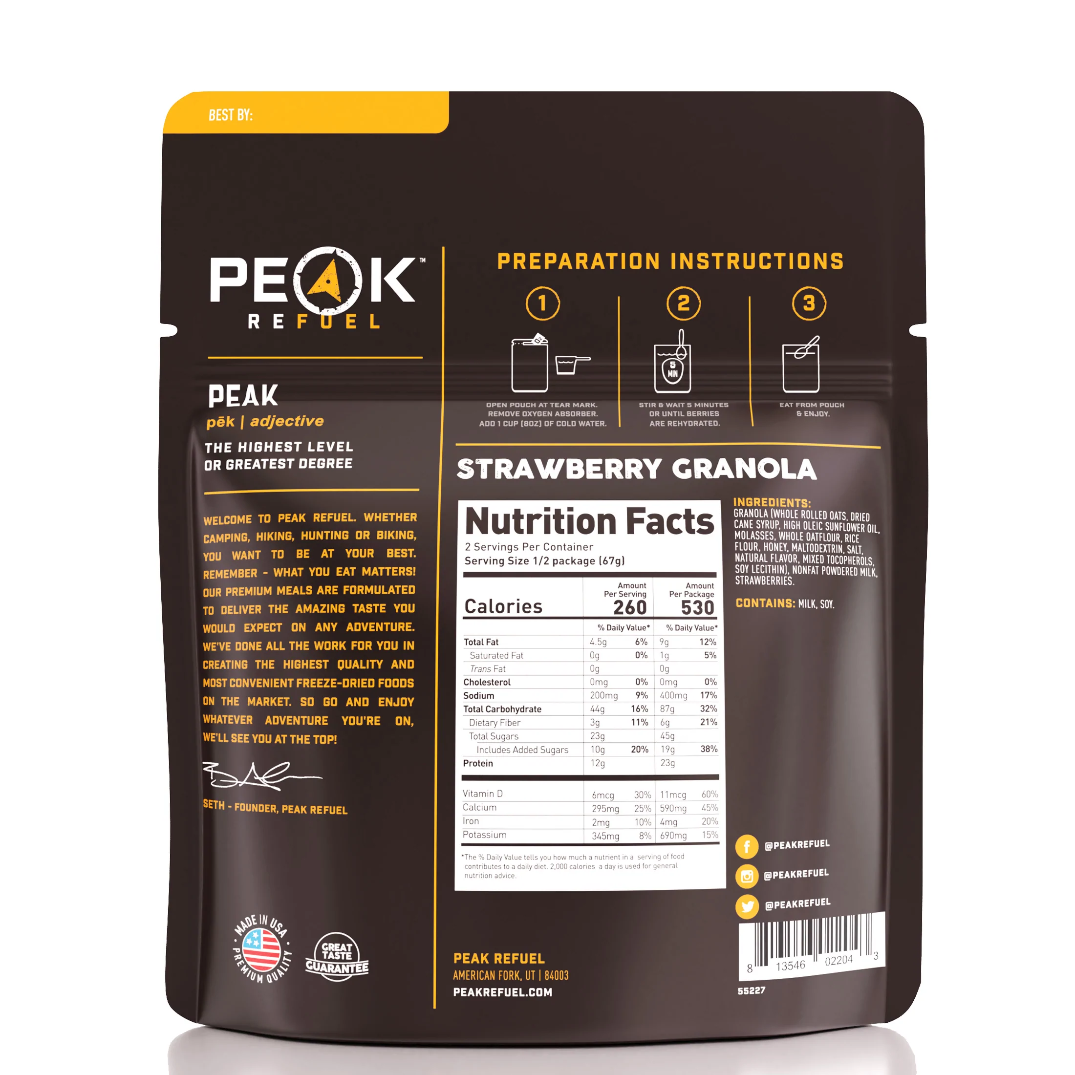 PEAK Refuel Strawberry Granola - Image 2