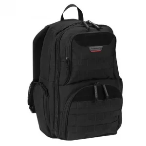 Propper black expandable backpack, storage, internal and external organization options, padded straps.
