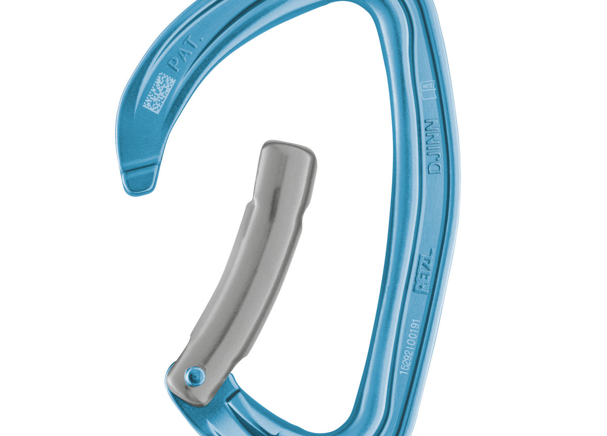 Bent gate carabiner