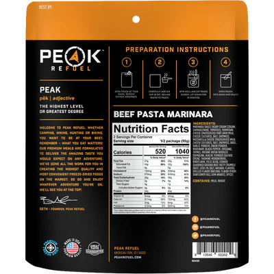 Peak Refuel Beef Pasta Marinara - Image 3